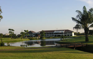 looking towards clubhouse, the royal golf country club, bangkok, thailand