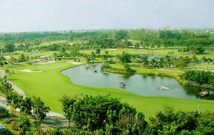 panorama view, navatanee golf course, bangkok, thailand